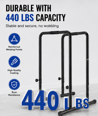 Heavy Duty Adjustable Dip Station | Calisthenics Strength Training Bars