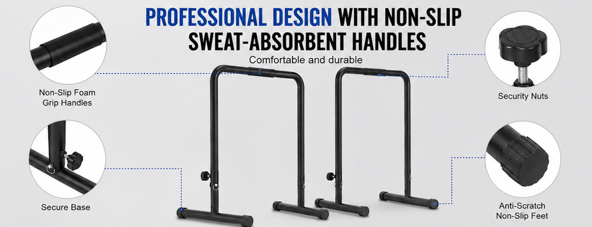 Heavy Duty Adjustable Dip Station | Calisthenics Strength Training Bars