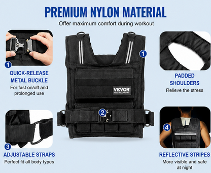 35LB Adjustable Weighted Vest | Calisthenics & Strength Training Vest